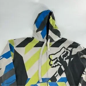 Fox | Shirts | Vintage Y2k Fox Racing Hoodie Mens Xl White 200s Crazy ...